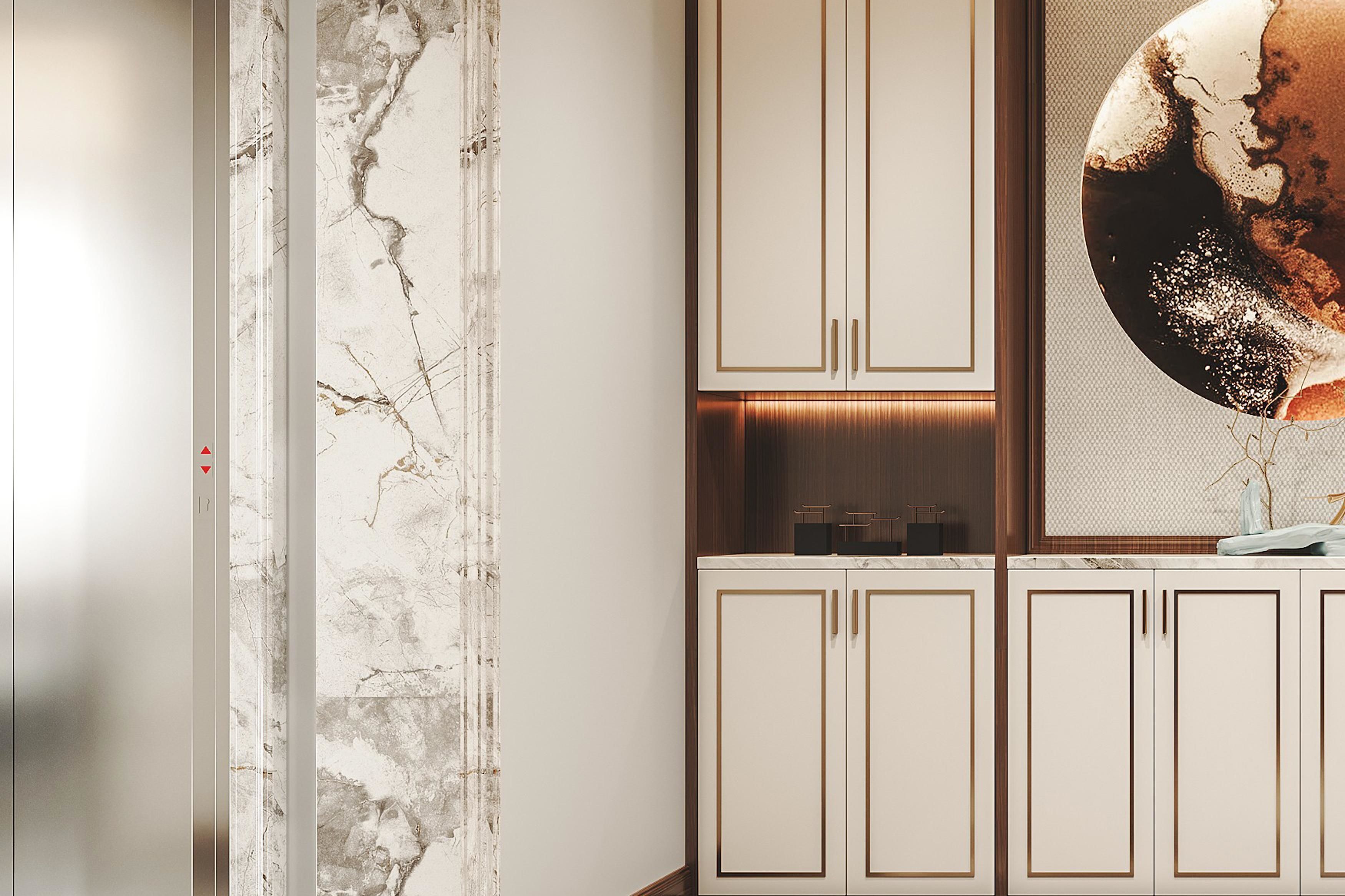 New style entrance Chinese hall 3D model_5