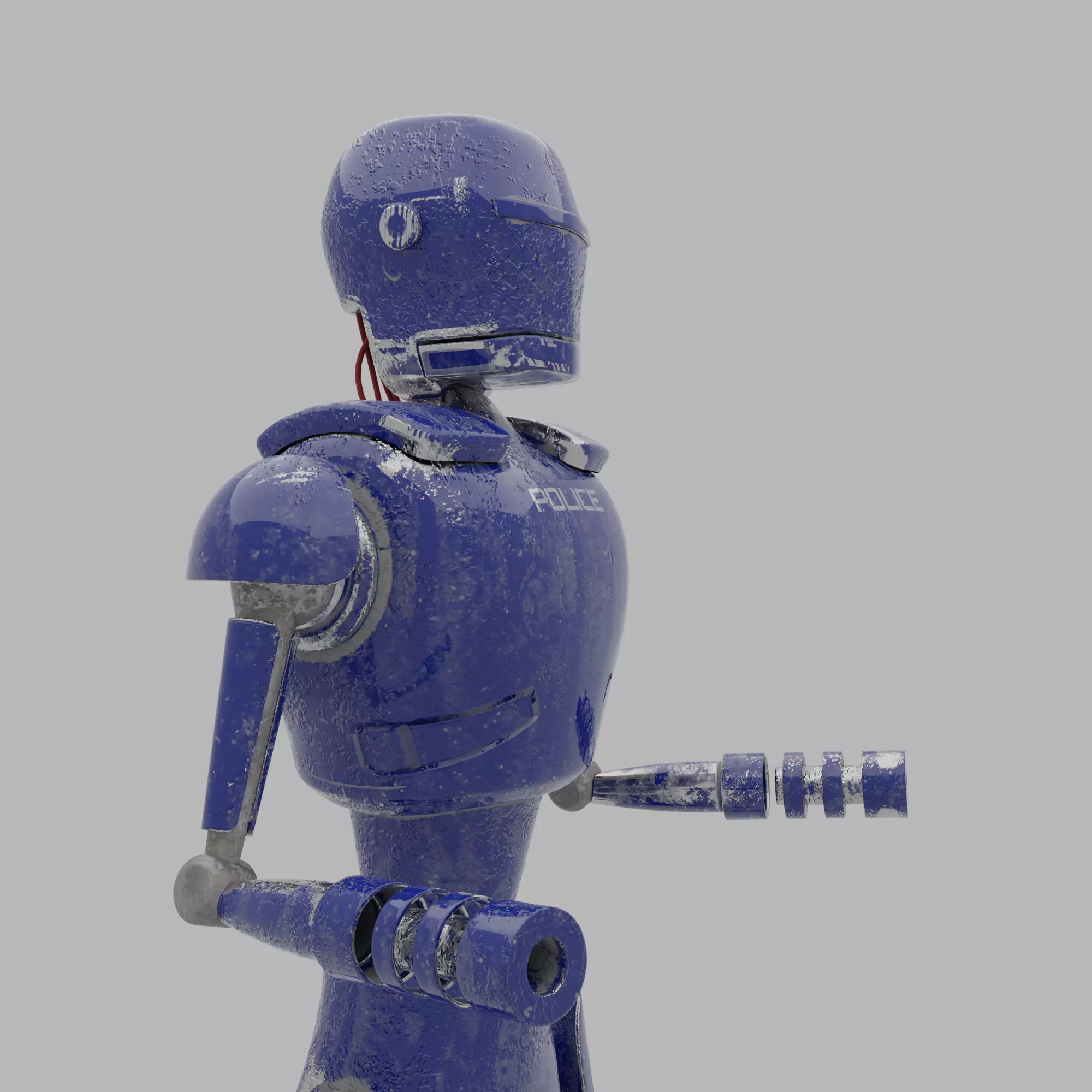 Abandoned Police Droid Free 3D model