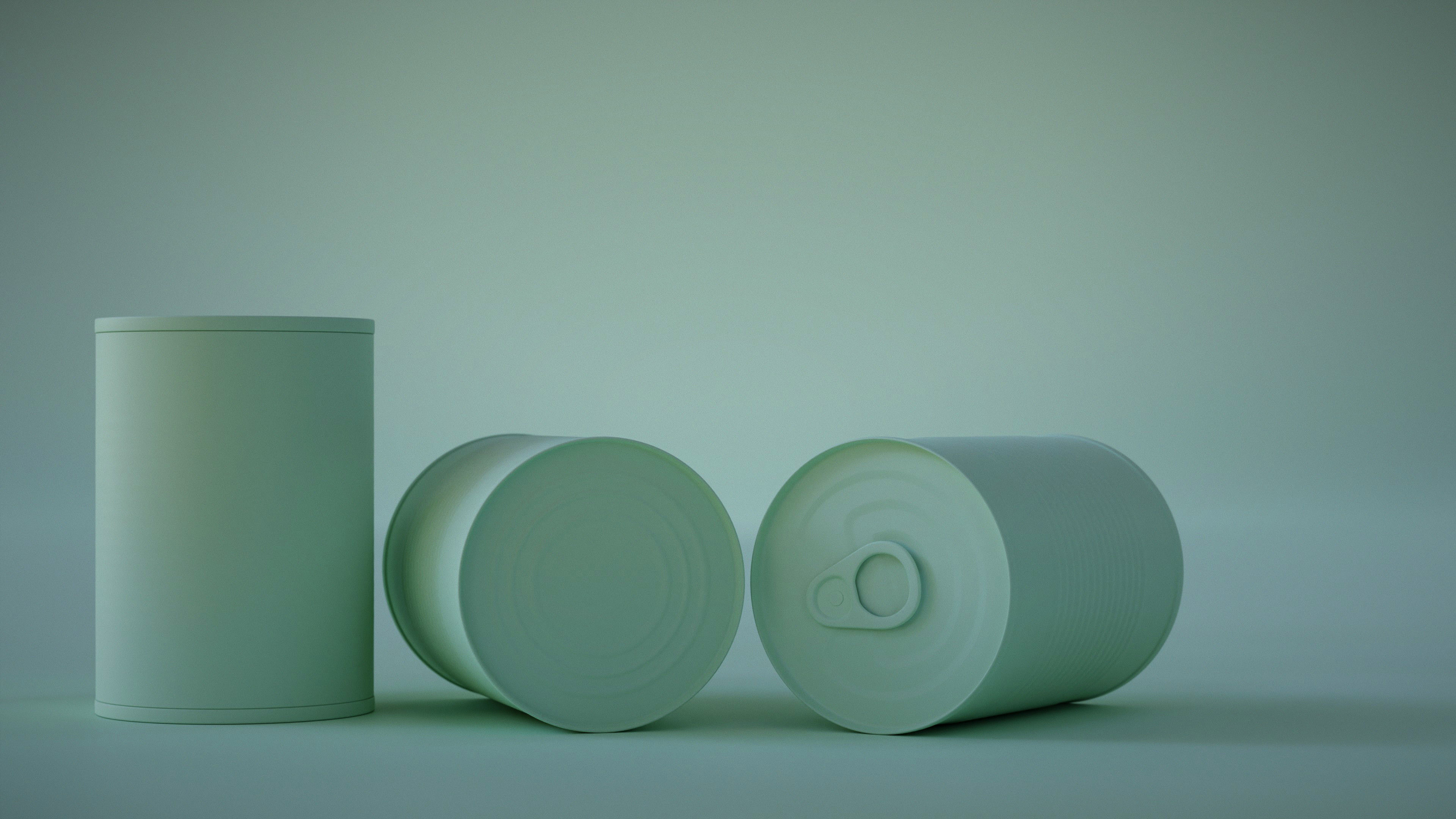 Tin Can Low-poly 3D model_5