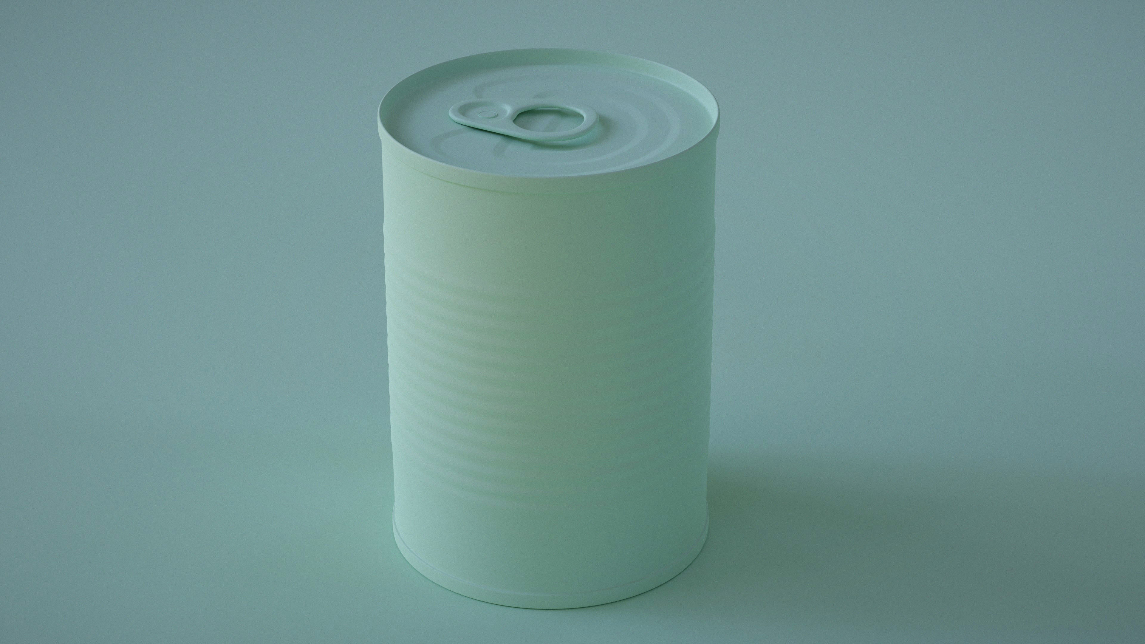 Tin Can Low-poly 3D model_9