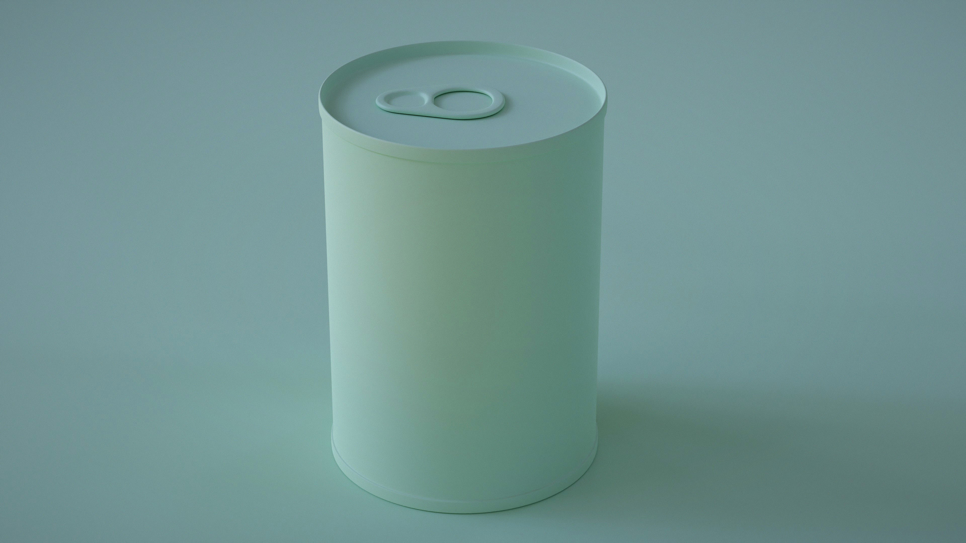 Tin Can Low-poly 3D model_12