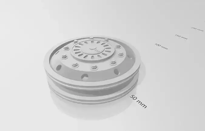 SIMPLE RIM AND HUB FOR 1 14 TRAILER OR TRUCK 3D print model