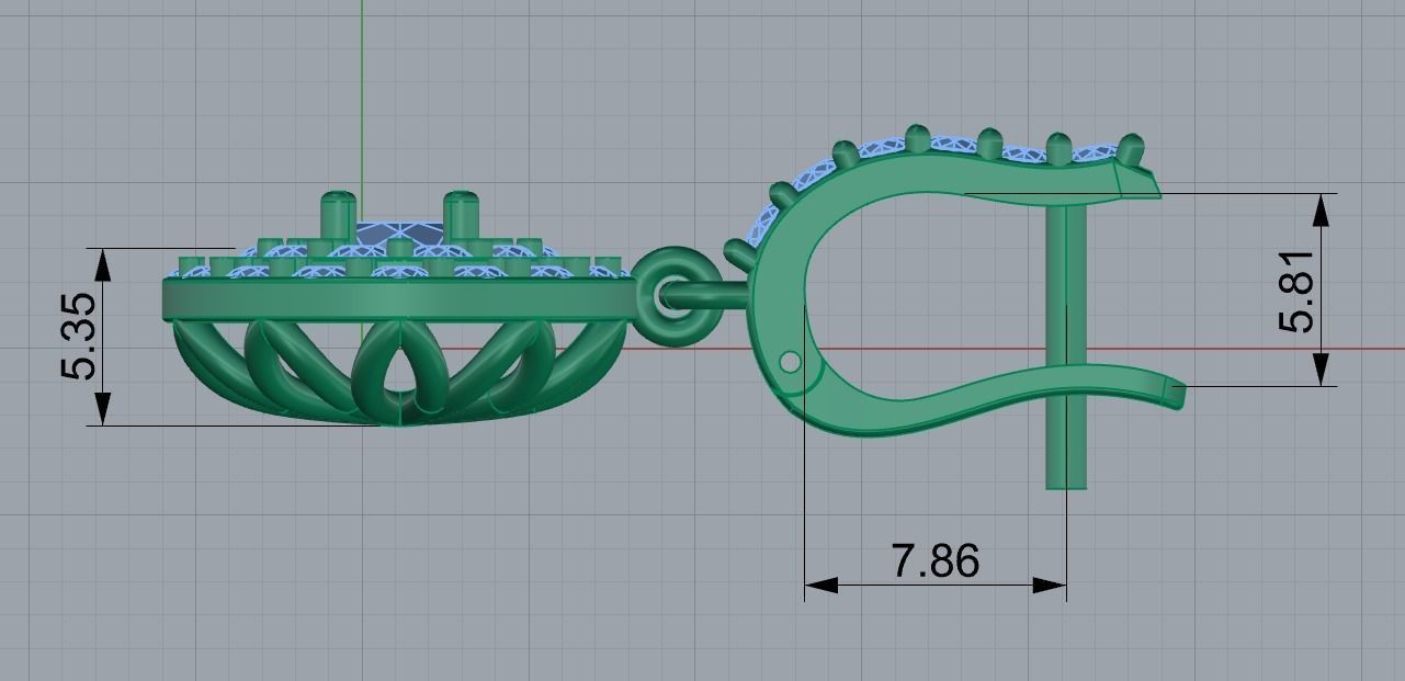 round  design earring  Free 3D print model_2