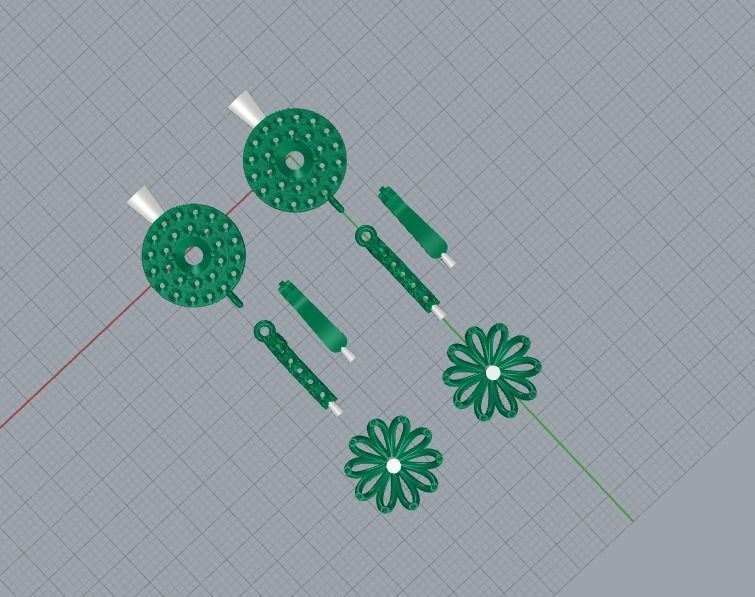 round  design earring  Free 3D print model_7