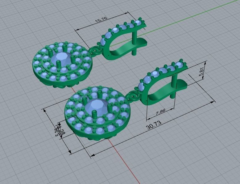 round  design earring  Free 3D print model_4