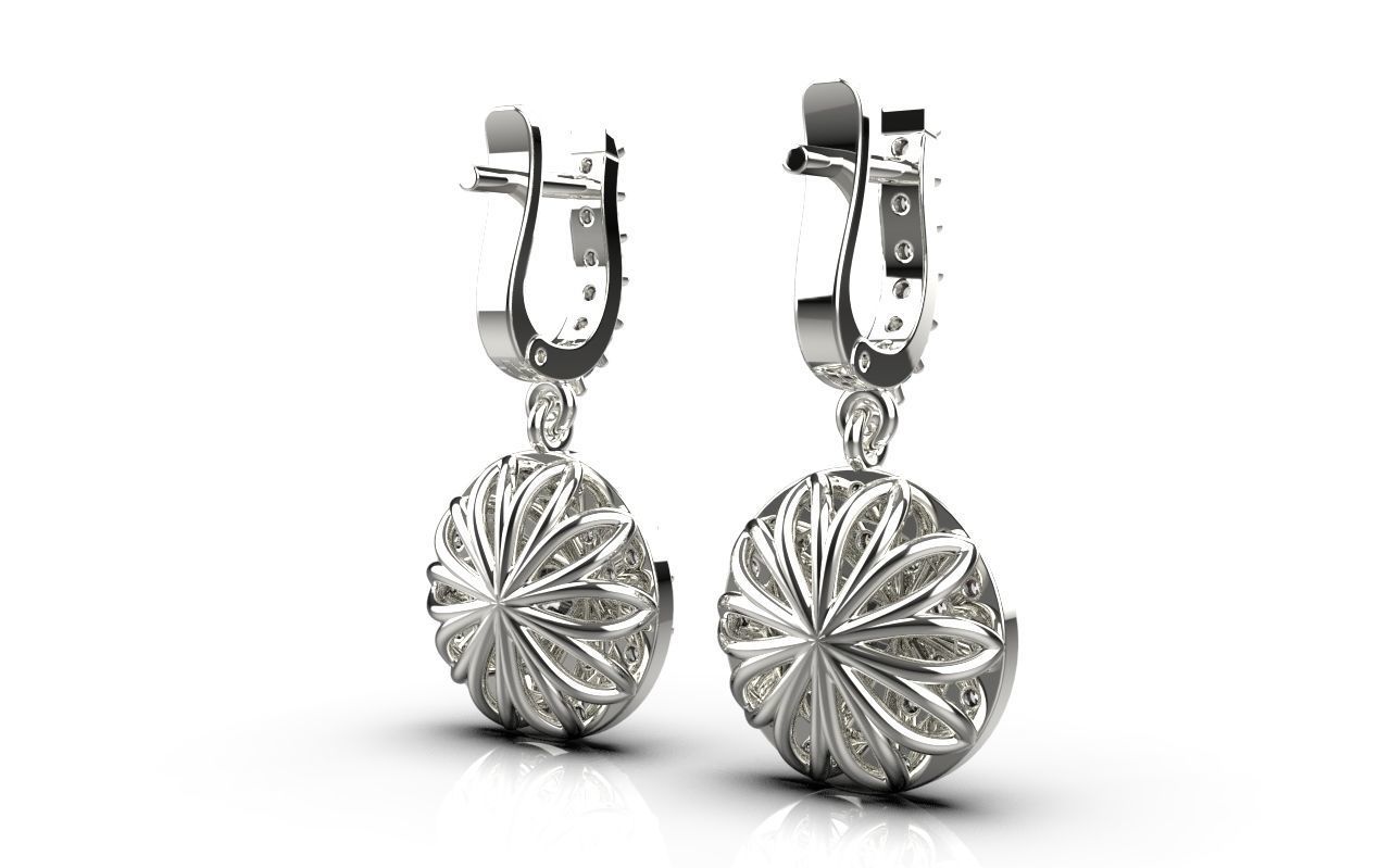 round  design earring  Free 3D print model_9