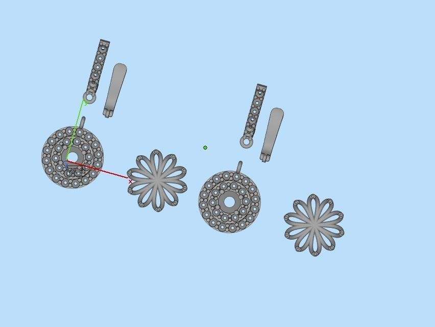 round  design earring  Free 3D print model_6