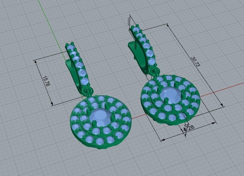 round  design earring  Free 3D print model_5