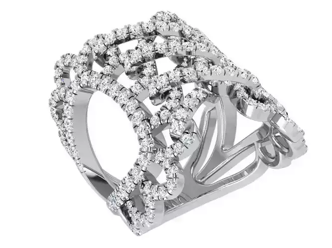 Unique Ring With Diamonds 3804