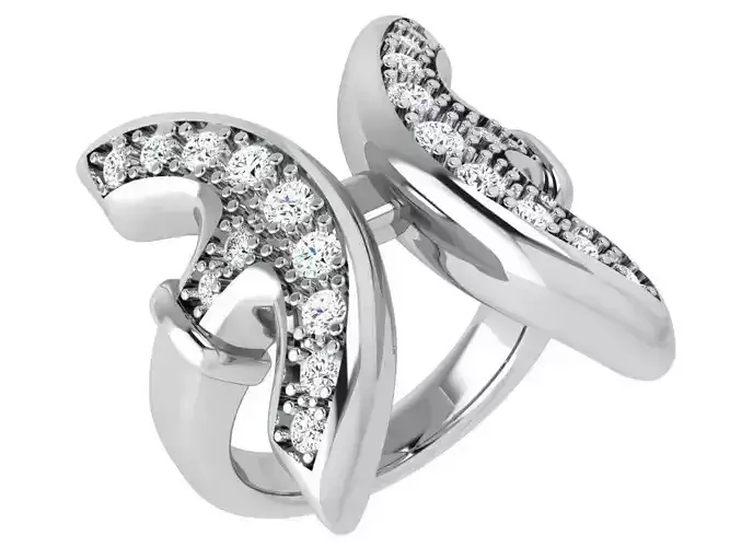 Butterfly Style Diamond Ring 3811