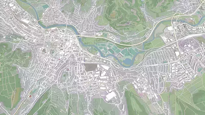 Cityscape Jena Germany 3D model