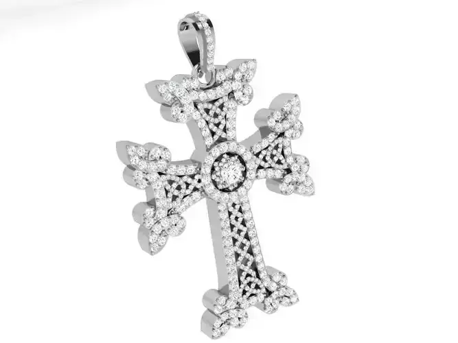 Cross Pendant With Diamonds 3816