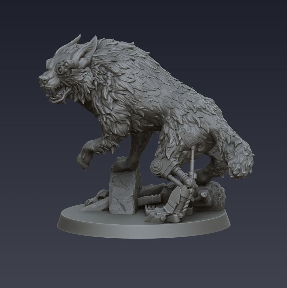 Wolf Pack 3D model_2