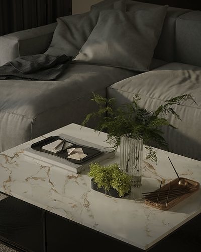 DETAIL LIVING ROOM - Interior scene 3D model 3D model