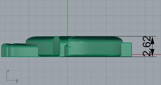 E Letter Earrings 3822 3D print model_6