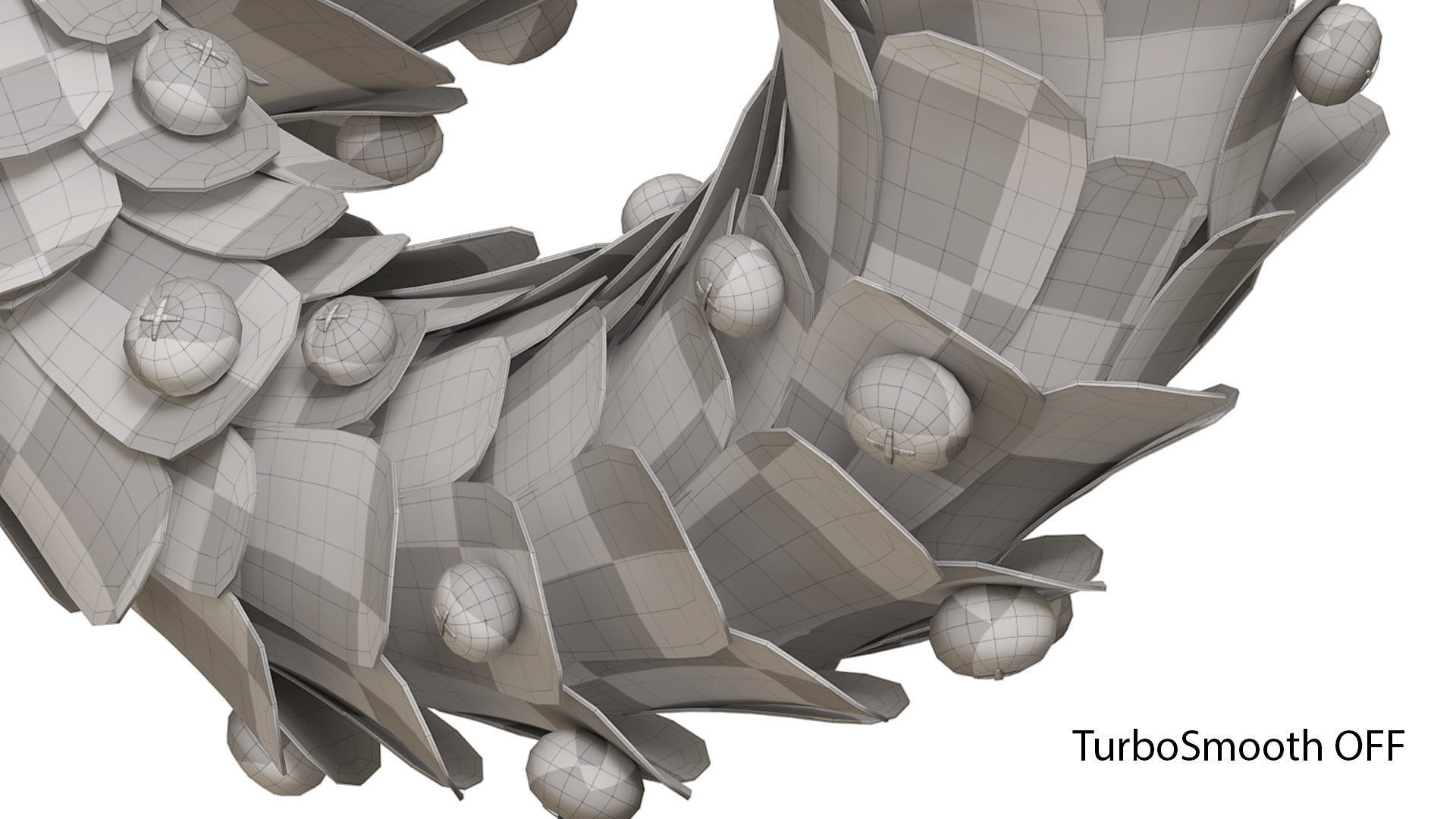 Craft Christmas wreaths Set  3D model_8