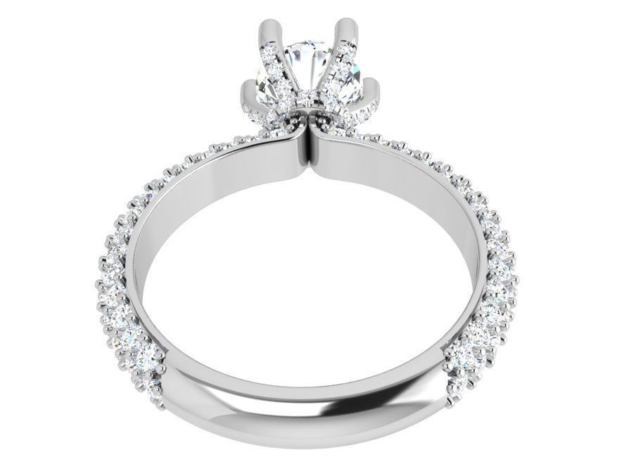 Peg Setting Diamond Ring 3827 3D print model_3