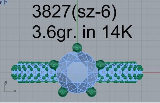 Peg Setting Diamond Ring 3827 3D print model_4