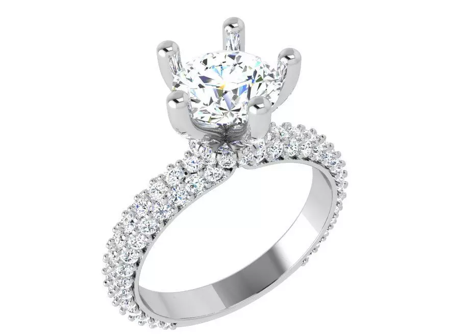 Peg Setting Diamond Ring 3827 3D print model_0