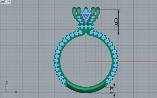 Peg Setting Diamond Ring 3827 3D print model_5