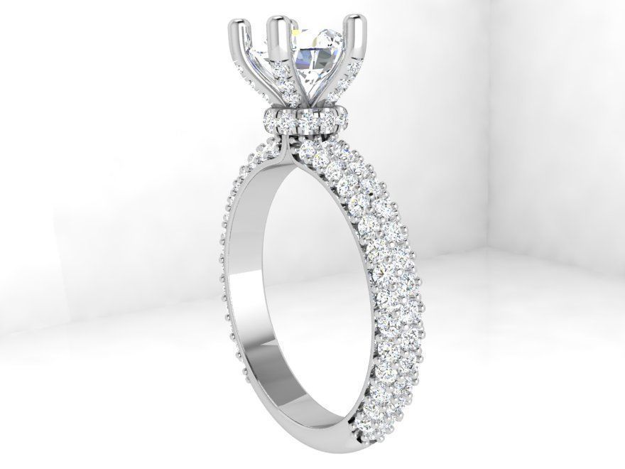 Peg Setting Diamond Ring 3827 3D print model_2