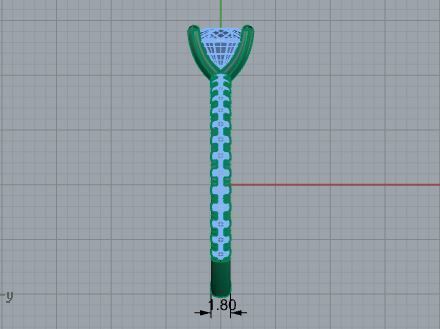 Peg Setting Cushion Cut Diamond Ring 3828 3D print model_6