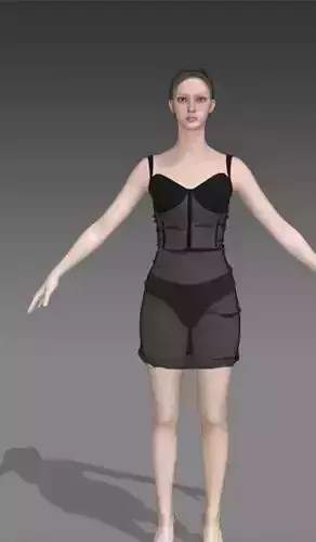 Dress vual black color little dress heart shaped