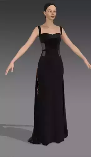 Corset dress matte and silk satin fabric