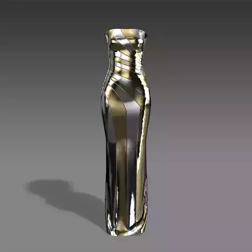 Dress passion flower dress metalic and gold