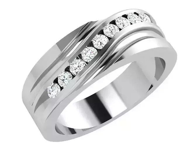 Wedding Ring With Diamonds 3831