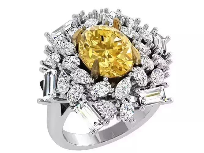 Luxury Ring With Diamonds 3833