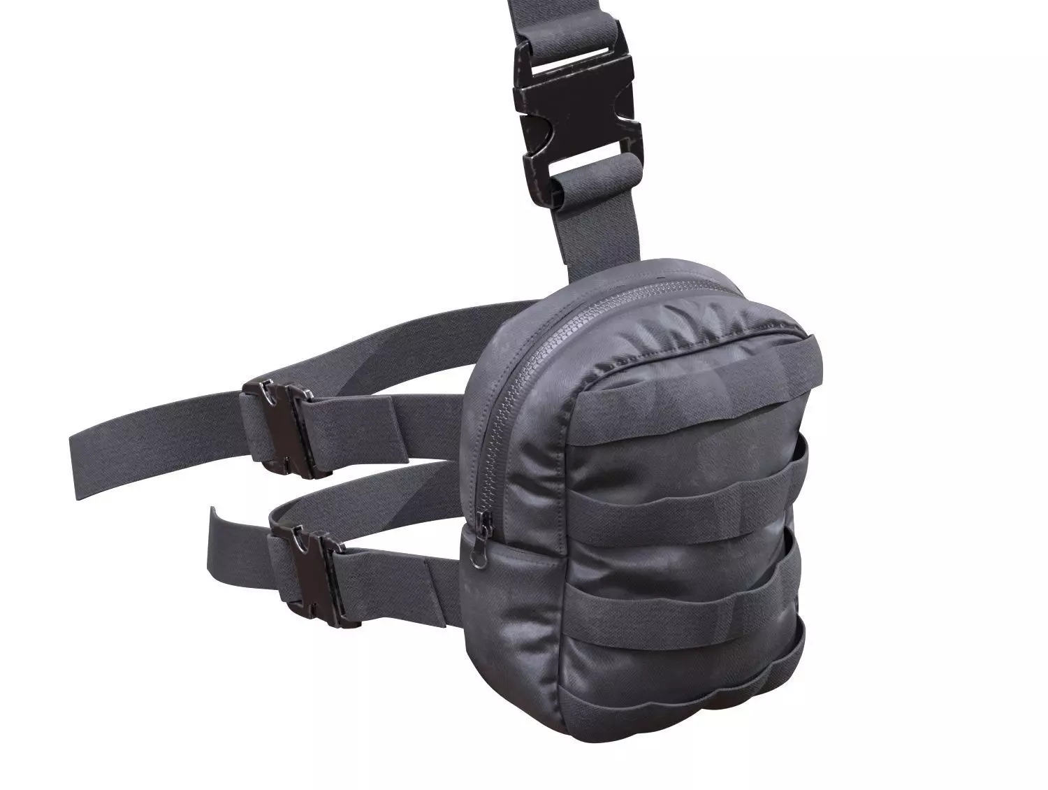 Military Bag 1 Low-poly 3D model_0