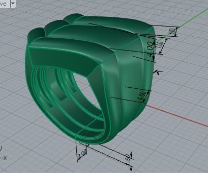 3 Pcs V Style Rings 3844 3D print model_7