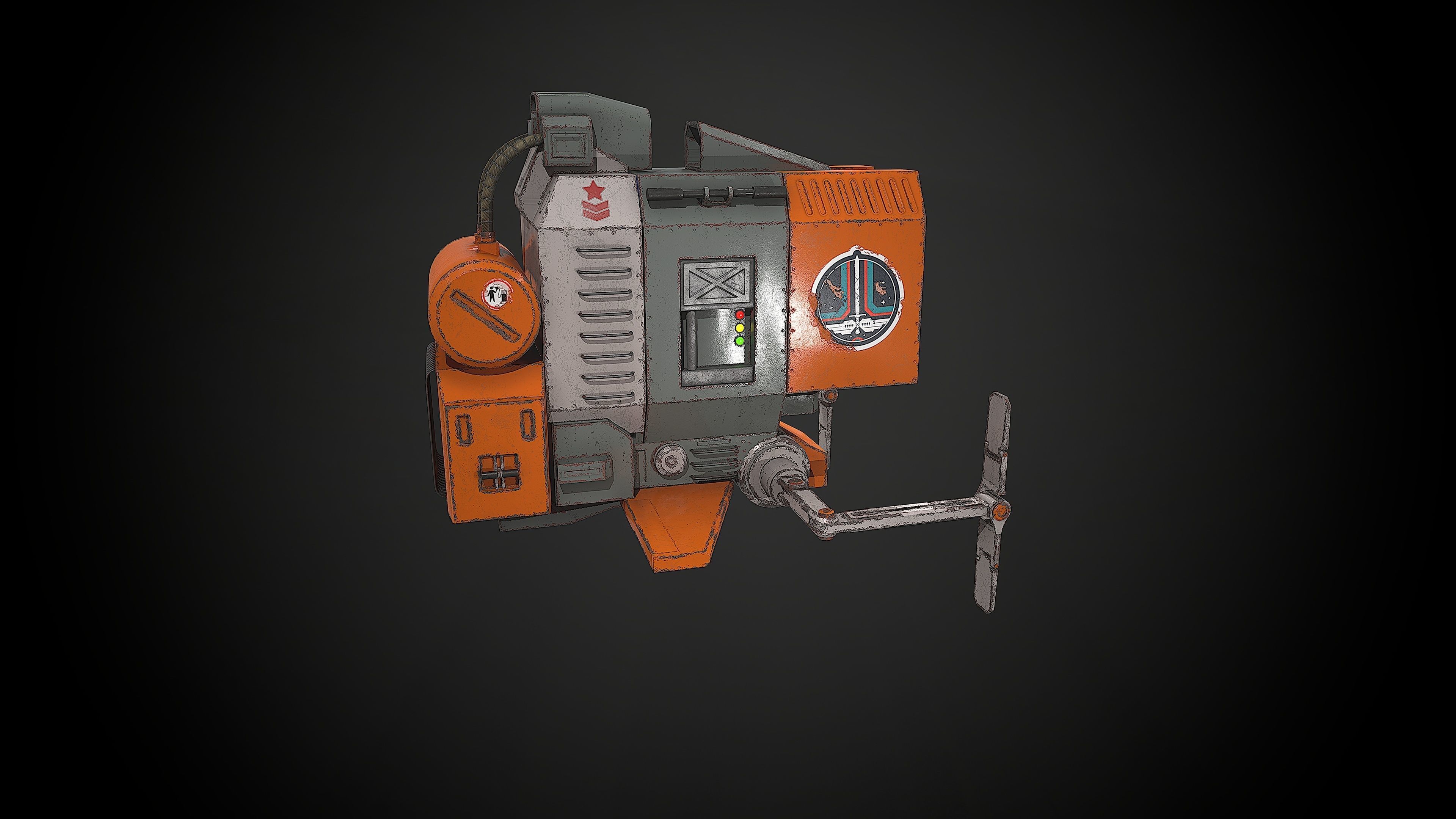 Scifi Loader Low-poly 3D model_7