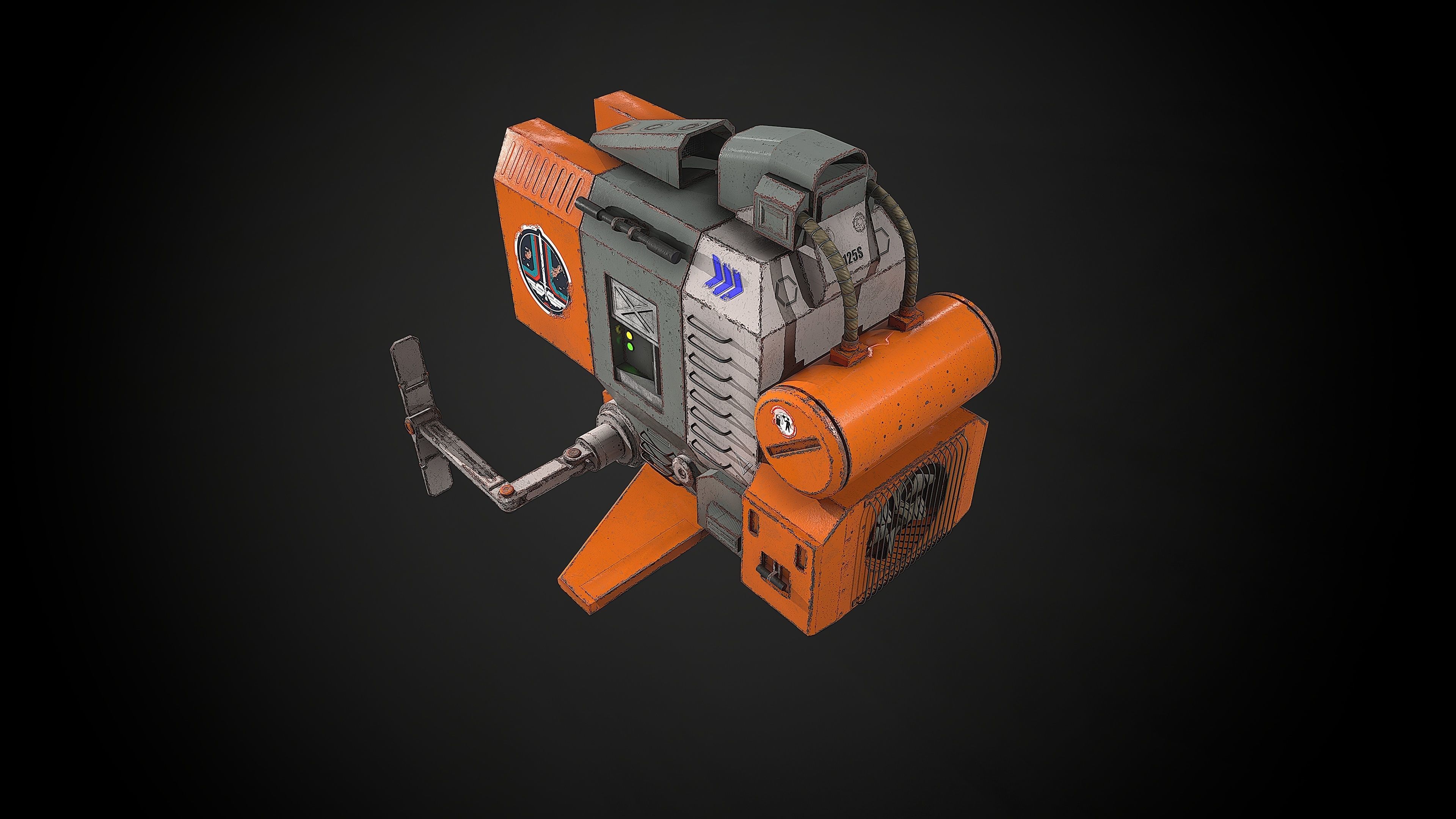 Scifi Loader Low-poly 3D model_9