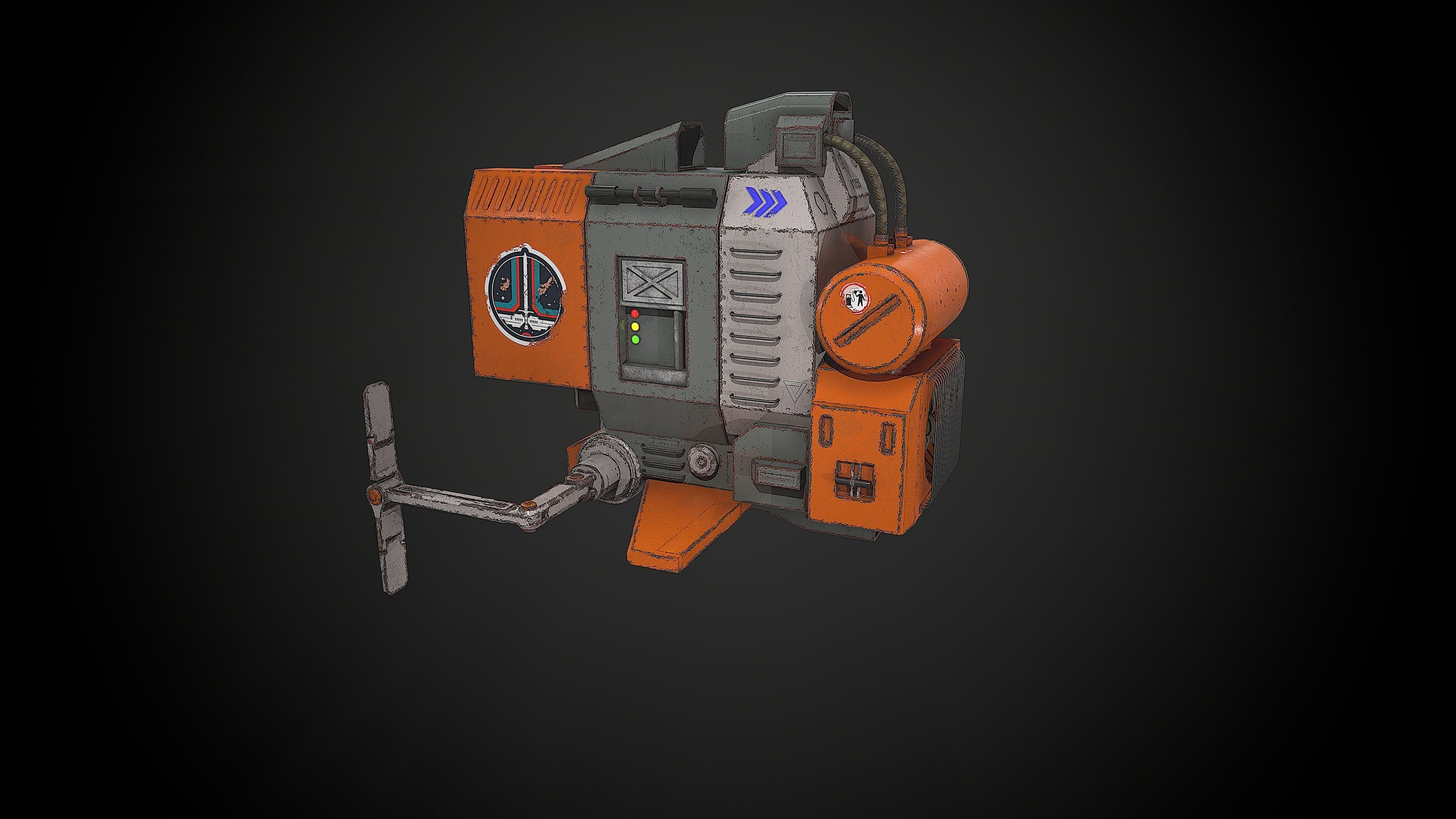 Scifi Loader Low-poly 3D model_2