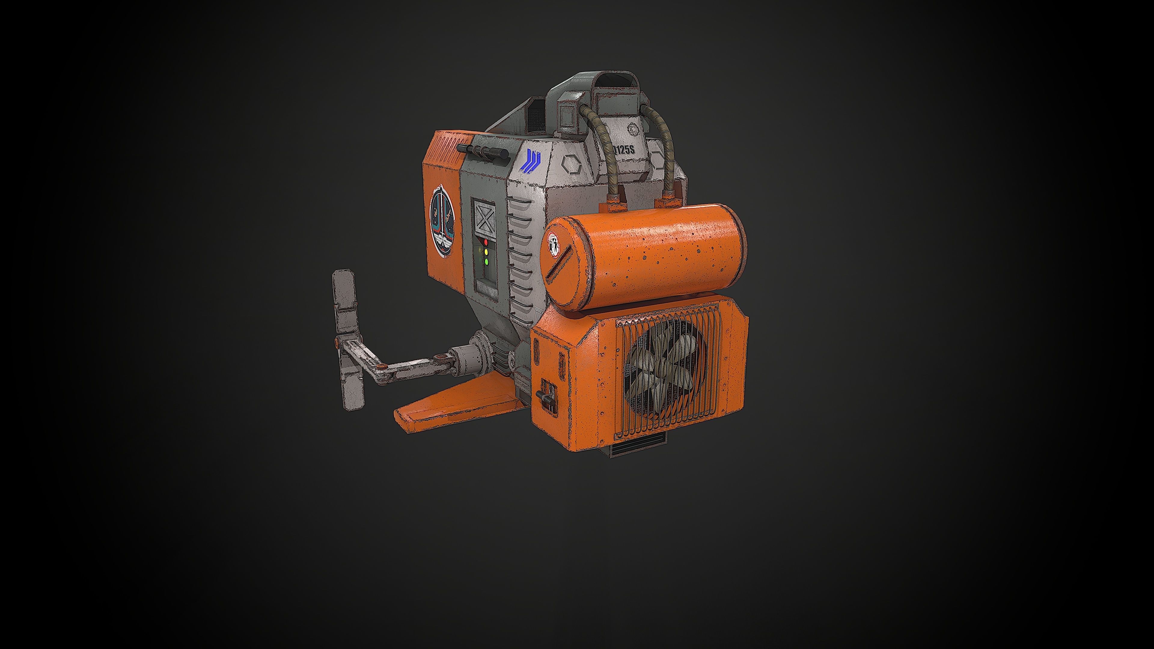 Scifi Loader Low-poly 3D model_1