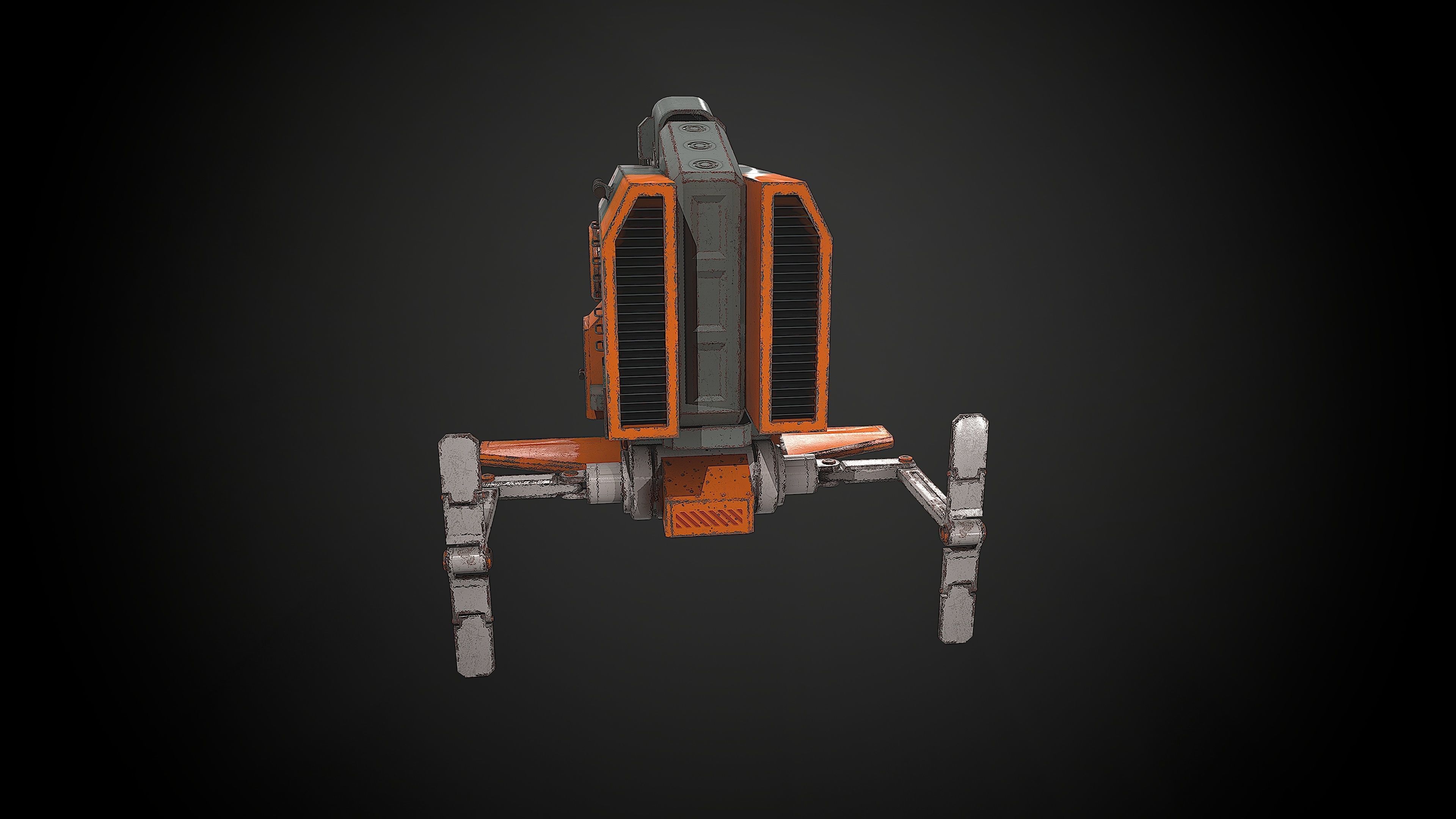 Scifi Loader Low-poly 3D model_5