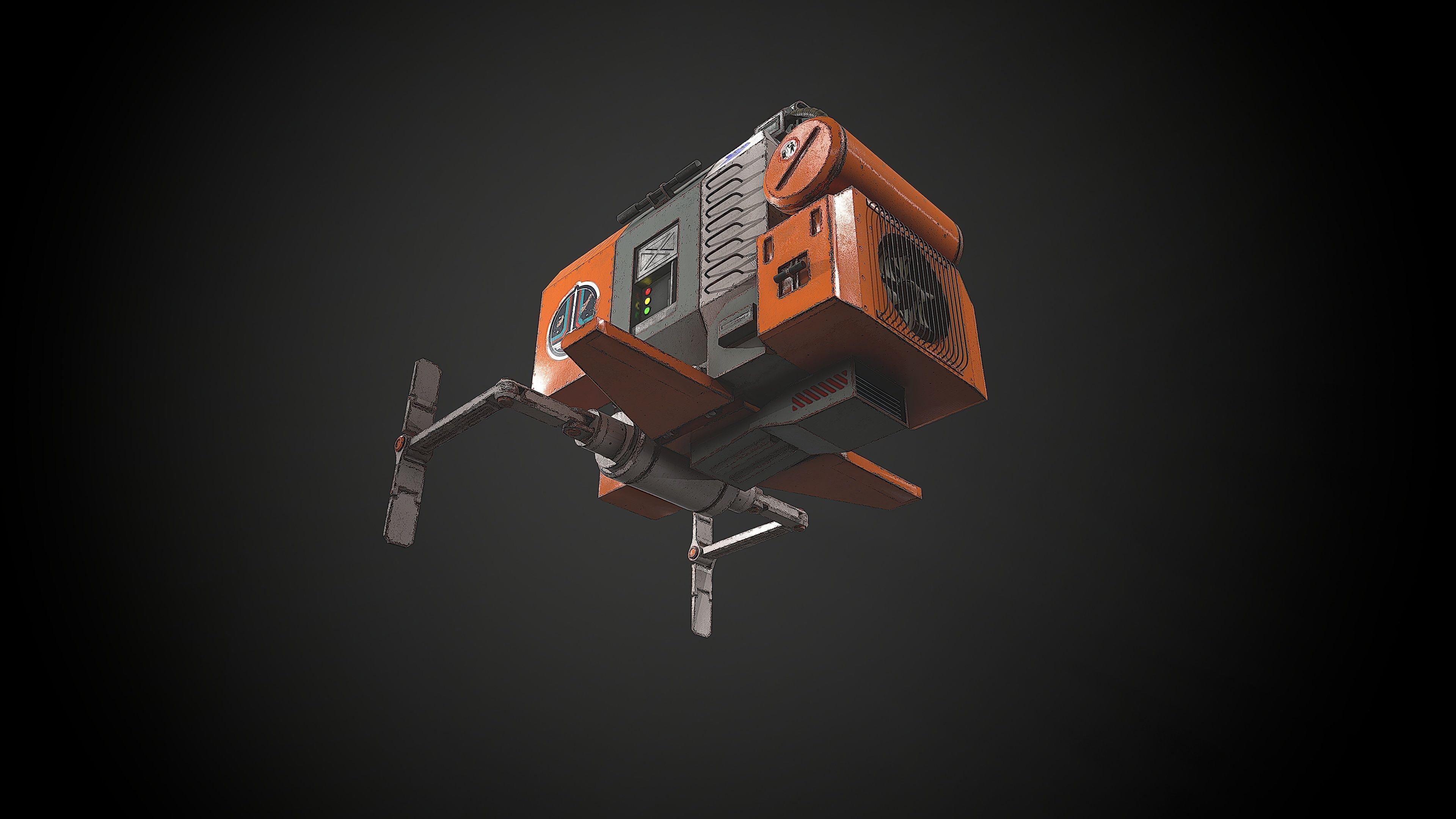 Scifi Loader Low-poly 3D model_10