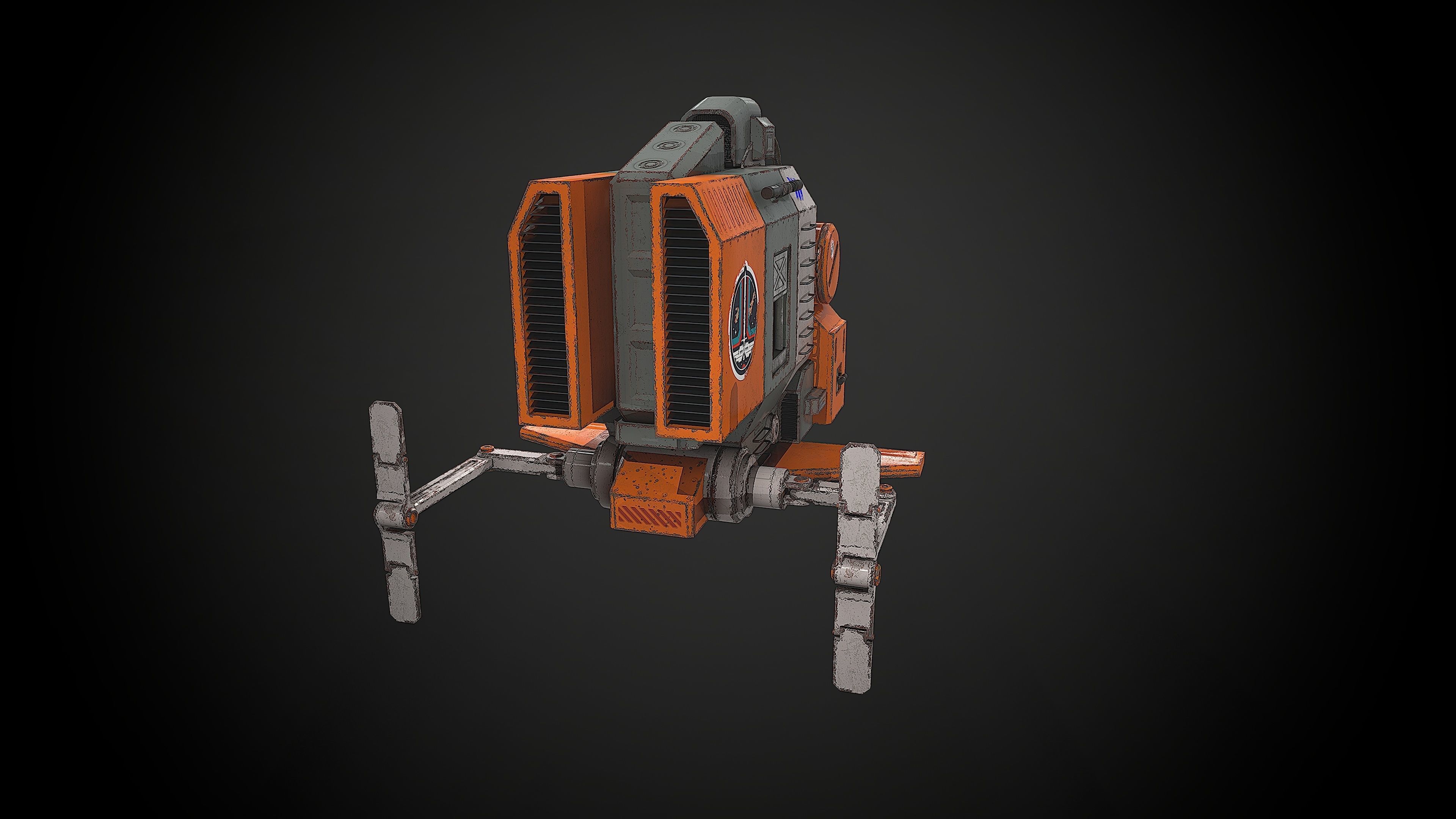 Scifi Loader Low-poly 3D model_4