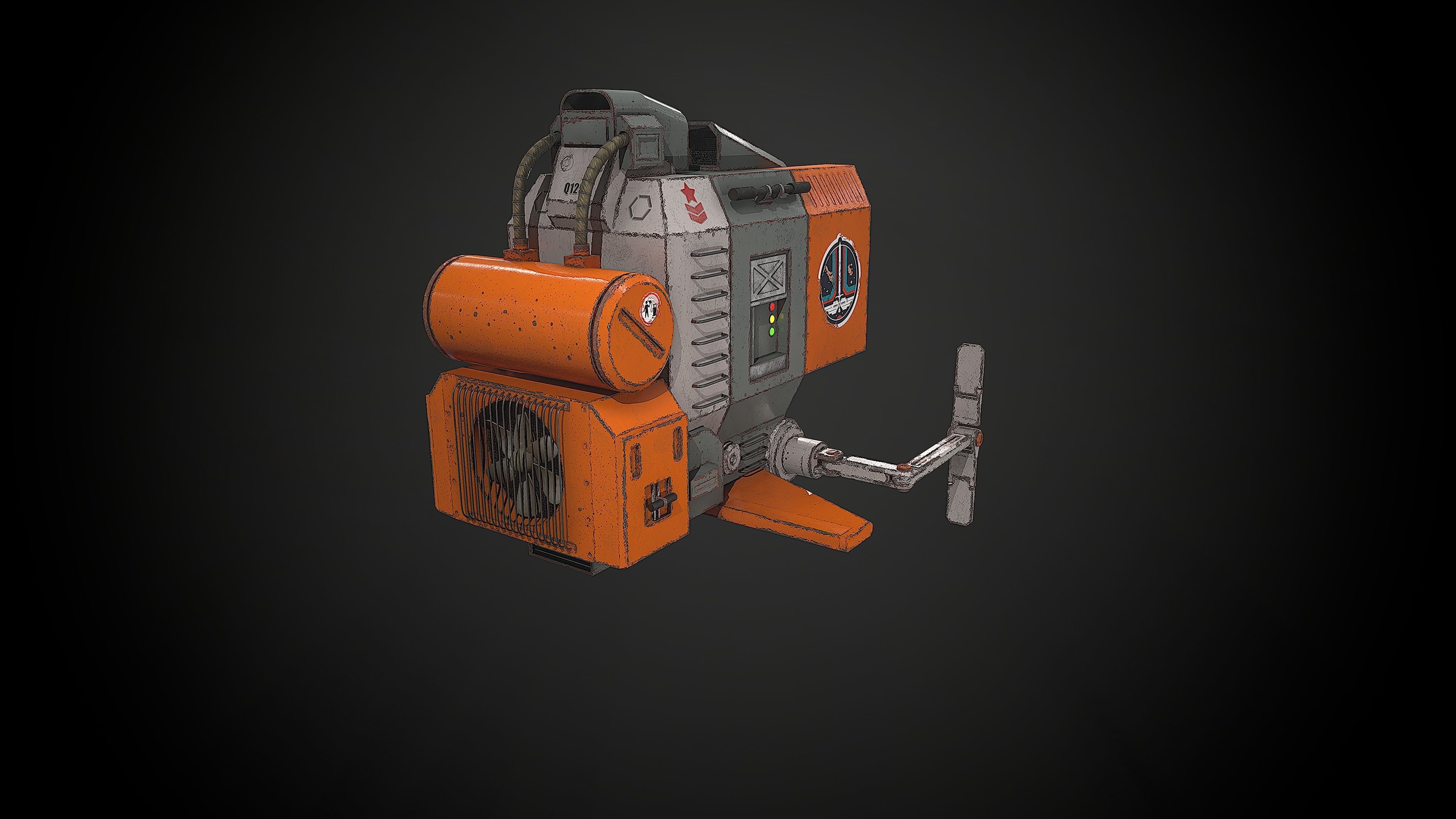 Scifi Loader Low-poly 3D model_8