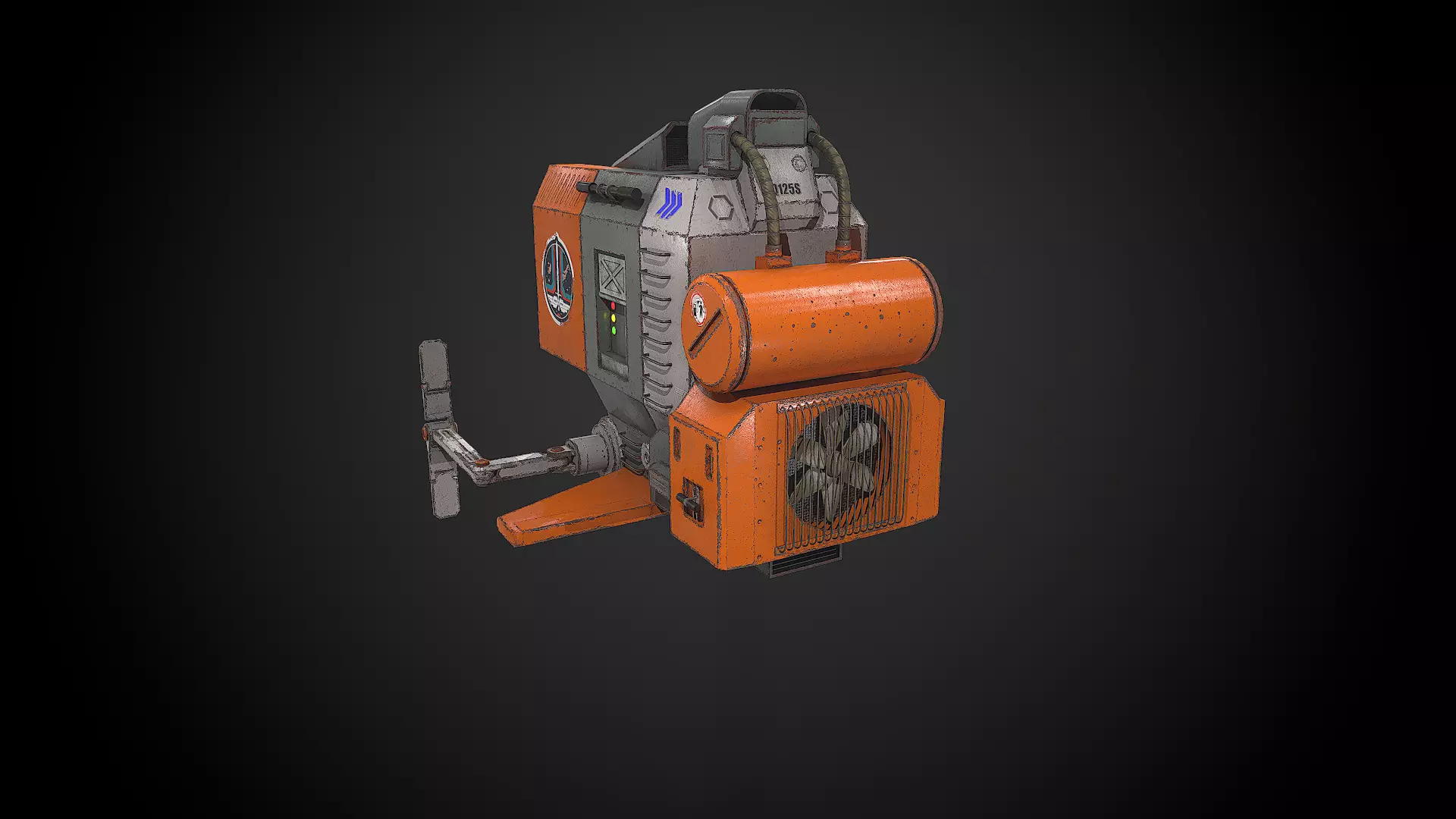 Scifi Loader Low-poly 3D model_0