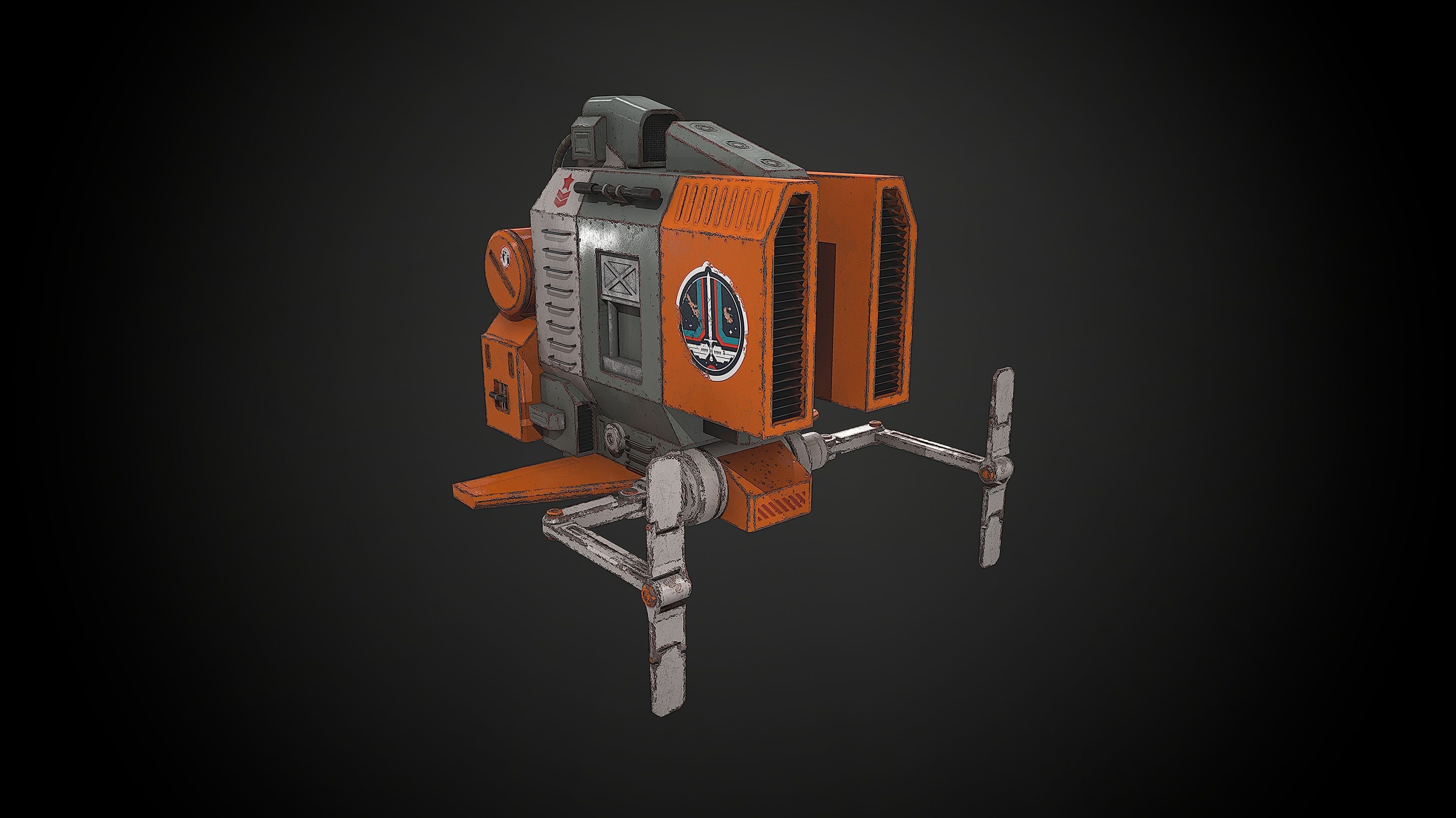 Scifi Loader Low-poly 3D model_6