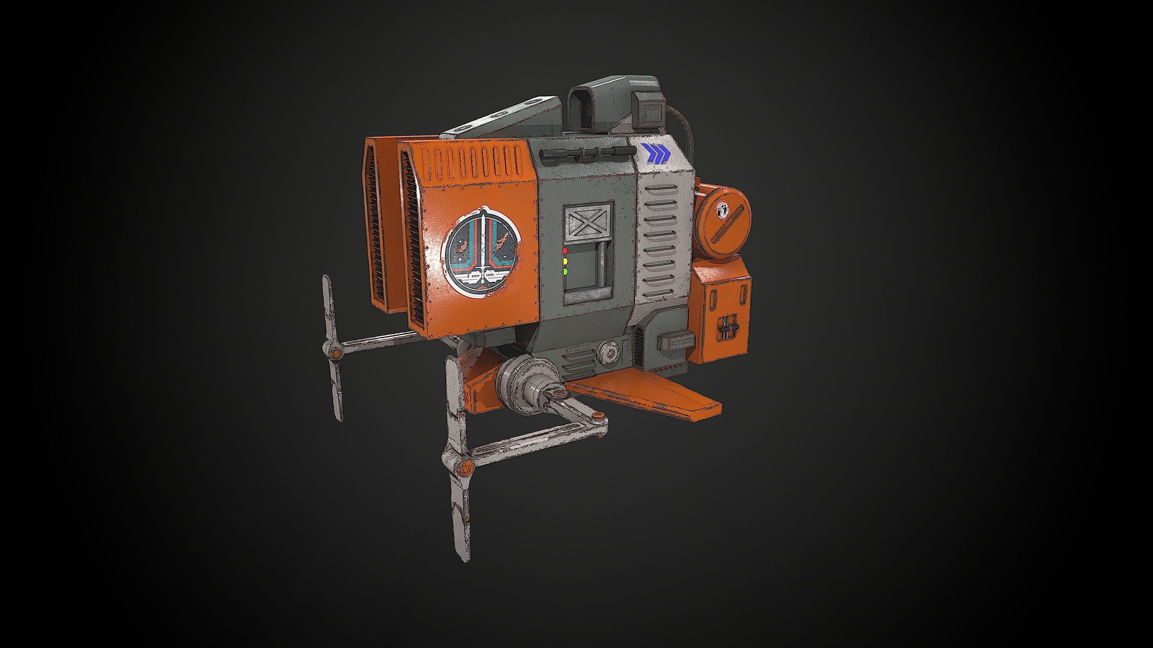 Scifi Loader Low-poly 3D model_3
