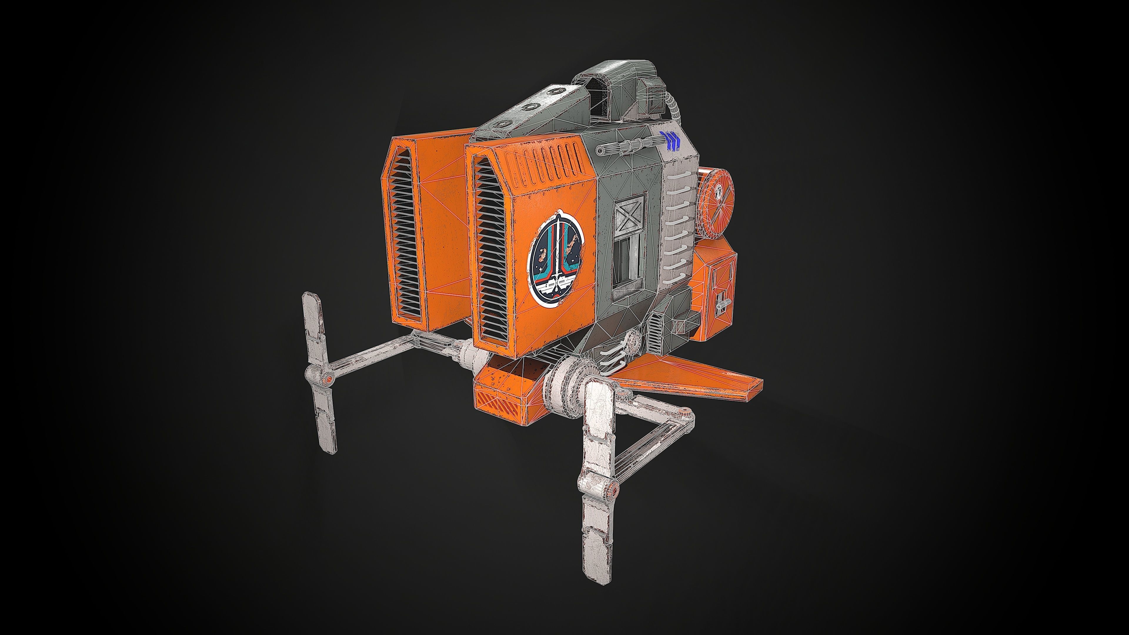 Scifi Loader Low-poly 3D model_12