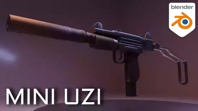Mini UZI Suppressed Model