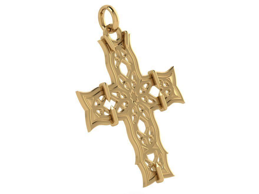 Cross Pendant 3847 3D print model_1