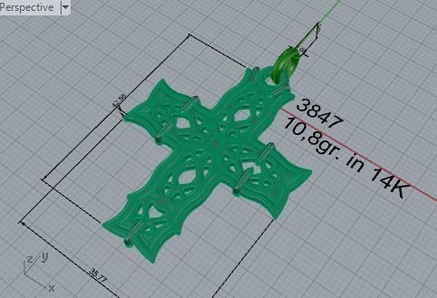 Cross Pendant 3847 3D print model_7