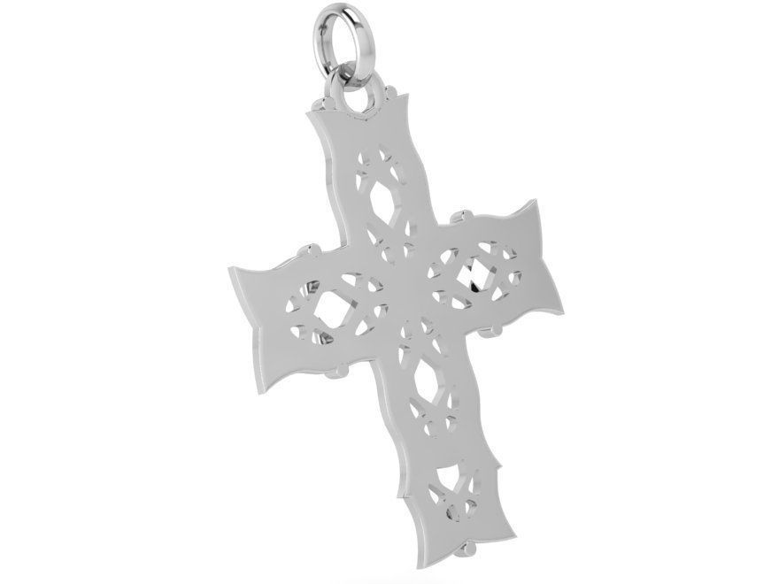 Cross Pendant 3847 3D print model_3