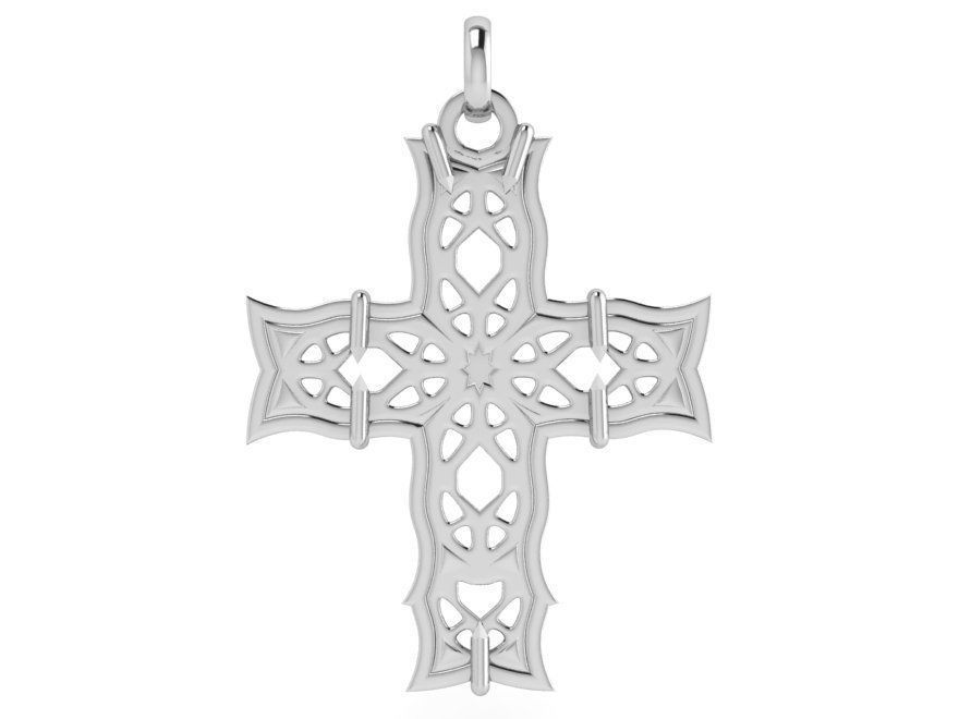 Cross Pendant 3847 3D print model_2